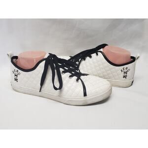 Disney Tim Burton Nightmare Before Christmas Zero White Quilted Low Kick Shoes